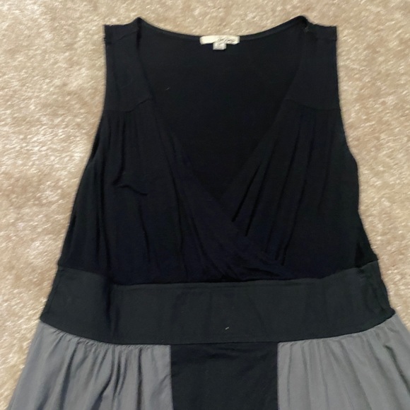 Grey & Black Colorblock dress jersey top - Picture 2 of 9
